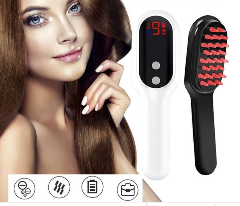 Electric Head Massager Magnetic Therapy Hair Growth Comb Blue Red Light Scalp Massage Brush Relieve Fatigue Pressure LED Display Electric Head Massager Magnetic Therapy Hair Growth Comb Blue Red Light Scalp Massage Brush Relieve Fatigue Pressure LED Display